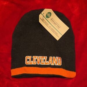 Cleveland Browns Reversible Beanie - Black and Orange